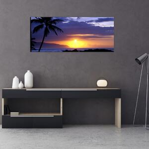 Slika zalaska sunca nad morem (120x50 cm)