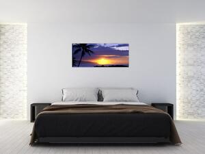Slika zalaska sunca nad morem (120x50 cm)