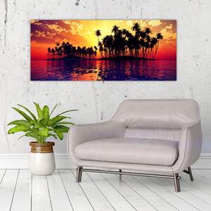 Slika otoka u zalasku sunca (120x50 cm)