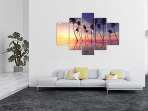 Slika palmi uzdignutih iznad vodene površine (150x105 cm)