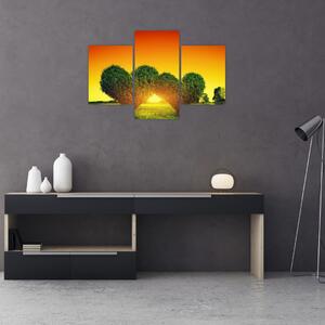 Slika - Srce u krošnjama drveća (90x60 cm)