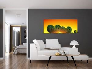 Slika - Srce u krošnjama drveća (120x50 cm)