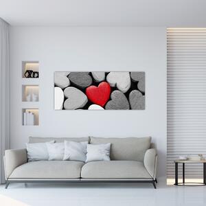 Slika drvenih srca (120x50 cm)
