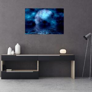 Slika Mjeseca iznad morske površine (90x60 cm)