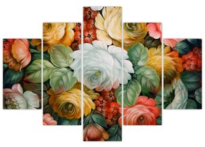 Slika naslikanog buketa cvijeća (150x105 cm)