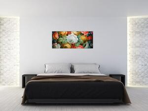 Slika naslikanog buketa cvijeća (120x50 cm)