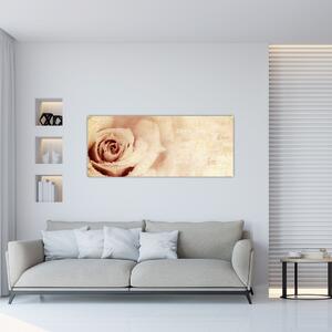 Slika - Cvijet ruže za zaljubljene (120x50 cm)