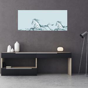 Slika - Konji od kapljica vode (120x50 cm)