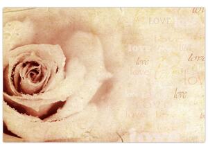 Slika - Cvijet ruže za zaljubljene (90x60 cm)