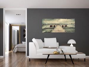 Slika drvenog mola na moru (120x50 cm)