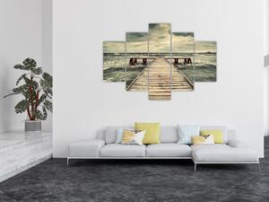 Slika drvenog mola na moru (150x105 cm)