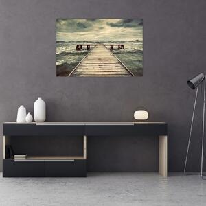 Slika drvenog mola na moru (90x60 cm)