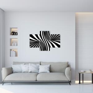 Apstraktna slika sa zebrastim prugama (90x60 cm)