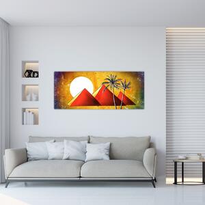 Slika naslikanih egipatskih piramida (120x50 cm)