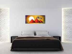Slika naslikanih egipatskih piramida (120x50 cm)
