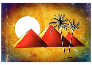 Slika naslikanih egipatskih piramida (90x60 cm)