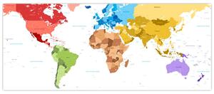 Slikanje - Karta svijeta (120x50 cm)
