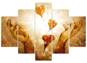 Slika - Naslikane ruke pune ljubavi (150x105 cm)