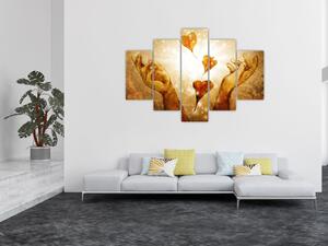 Slika - Naslikane ruke pune ljubavi (150x105 cm)