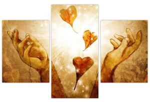 Slika - Naslikane ruke pune ljubavi (90x60 cm)