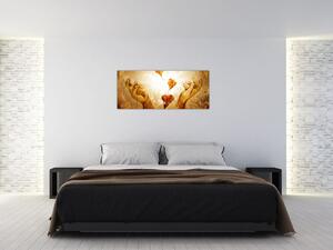 Slika - Naslikane ruke pune ljubavi (120x50 cm)