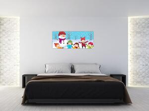Slika - Zimska dječja zabava (120x50 cm)