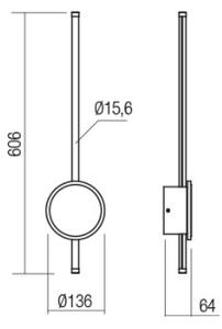 Redo 01-2699 - LED Zidna svjetiljka DIAZ LED/18W/230V CRI 90 bijela