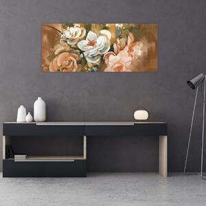 Slika - Naslikani buket cvijeća (120x50 cm)