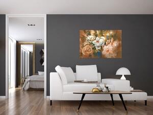 Slika - Naslikani buket cvijeća (90x60 cm)