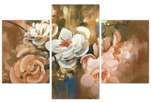 Slika - Naslikani buket cvijeća (90x60 cm)