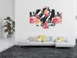 Slika procvjetalih ruža (150x105 cm)