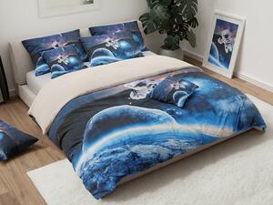 3D posteljina ASTRONAUT plava + jastučnica 40 x 40 cm gratis Dimenzije posteljine: 70 x 90 cm | 140 x 200 cm