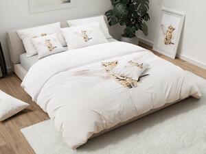 3D posteljina KITTEN ANGEL bijela + jastučnica 40 x 40 cm gratis Dimenzije posteljine: 70 x 90 cm | 140 x 200 cm
