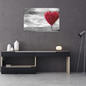 Slika - Krošnja stabla u obliku srca (90x60 cm)