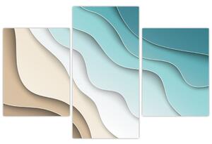 Apstraktna slika morske obale (90x60 cm)