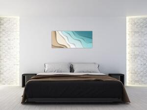 Apstraktna slika morske obale (120x50 cm)