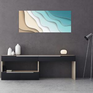 Apstraktna slika morske obale (120x50 cm)