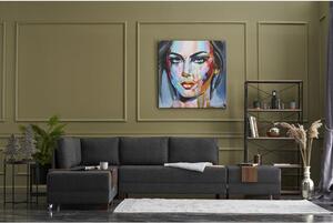 Atelier Del Sofa Kutna garnitura na razvlačenje FLY, lijeva, antracit, Fly Left - Anthracite