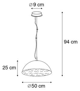 Industrijska viseća svjetiljka hrđa smeđa 50 cm - Magna Classic