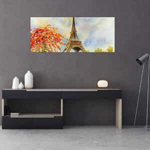 Slikana slika Eiffelovog tornja (120x50 cm)