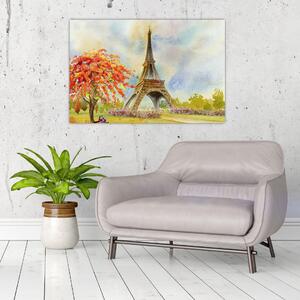 Slikana slika Eiffelovog tornja (90x60 cm)