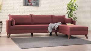 Atelier Del Sofa Kutna garnitura, Bordo crvena, Bella Corner Sofa Right 1 - Claret Red
