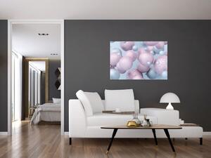 Apstraktna slika - Pastelne kugle (90x60 cm)