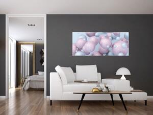 Apstraktna slika - Pastelne kugle (120x50 cm)