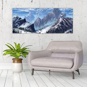 Slika - Naslikane planine (120x50 cm)