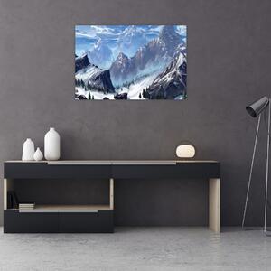 Slika - Naslikane planine (90x60 cm)