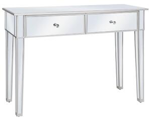 VidaXL Zrcalni konzolni stol od MDF-a i stakla 106,5 x 38 x 76,5 cm
