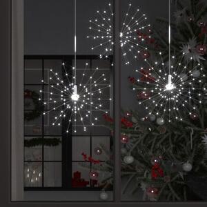 VidaXL Božićno svjetlo s izgledom vatrometa 20cm hladno bijelo 140 LED