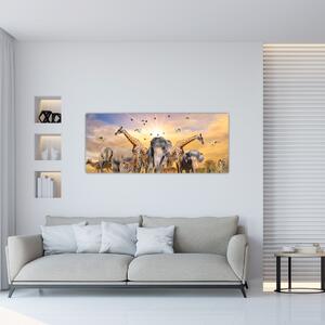 Slika - Afričke životinje (120x50 cm)