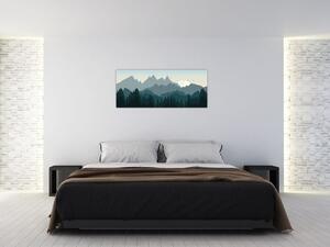 Slika - Planine pogledom grafičara (120x50 cm)